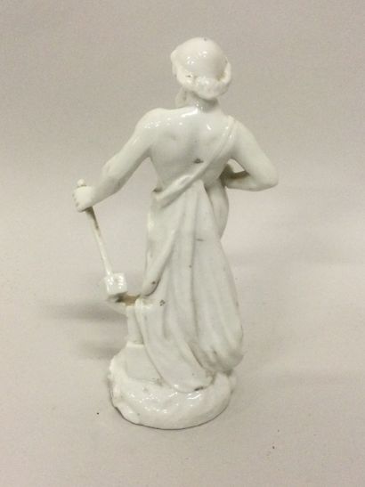 null VIENNE, STATUETTE en porcelaine blanche, époque XVIIIème, représentant le dieu...