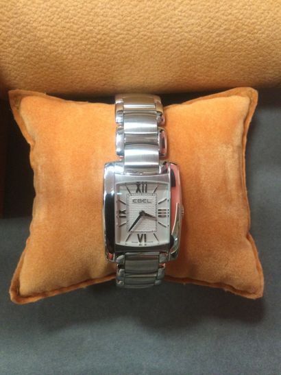 null EBEL, woman's watch, BRASILIA model, quartz movement, beige dial, steel bracelet,...