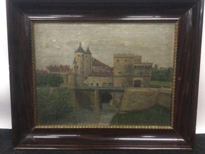 null artiste début XXème, La porte de Metz, HST, dim. 30 x 39 cm