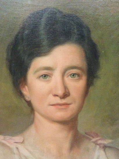 null A. SERATZKI, Ecole Française fin XIXème - Début XXème, Portrait de femme, HST,...