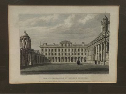 null F. Mackenzie / J. Le Keux vers 1834, "The 1stquandrangle of queen's college",...