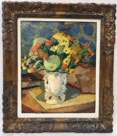 null Ernest VENTRILLON (1884-1953), Bouquet de fleur dans un vase, HSC, SBD et daté...