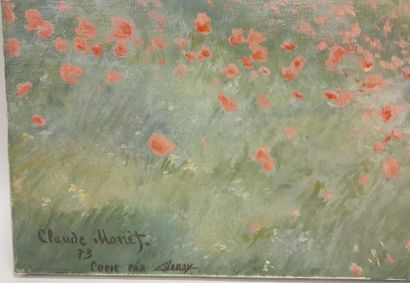 null Claude CHAROY (1931-2020) after Claude MONET, The poppies, HST, SBG, size 50...