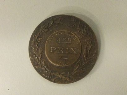 null MEDAILLE en bronze, 1er prix de sténographie de l'association polytechnique,...