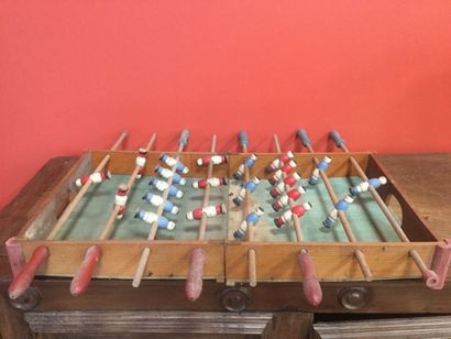 A mini football table