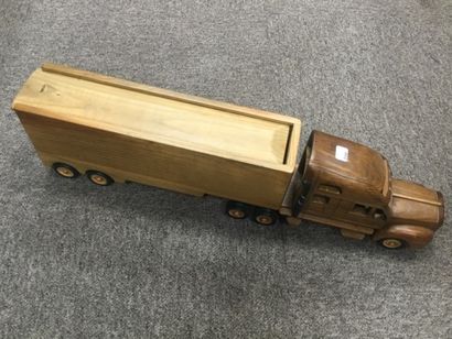 American truck with wooden trailer