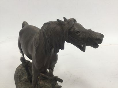 null Sculpture in Regula, representing a horse, h22cm L30cm l10,5cm