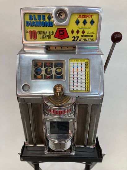 null JENNINGS BLUE DIAMOND , American slot machine circa 1950, from Jennings, made...