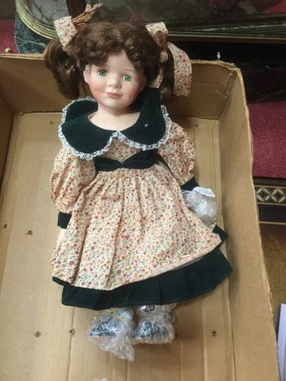 Doll, porcelain head, TY 9910, ht. 40cm
