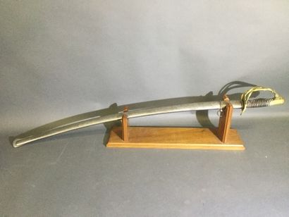 null Light cavalry officer saber model 1822. Horn handle (missing watermark). Gilded...
