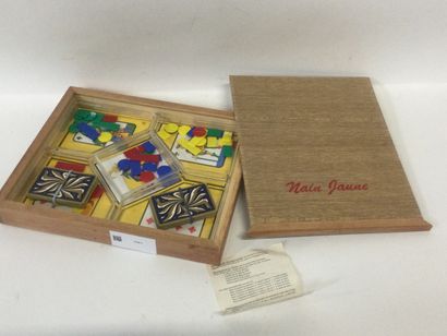 Yellow Dwarf game in its wooden box.