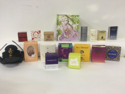 null Collection de 17 miniatures de parfum dont certaines recherchées : Lanterne...