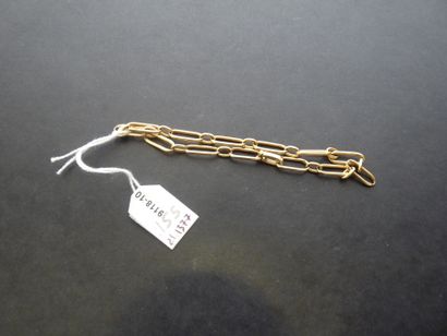 null Bracelet gourmette en or jaune 18K (750/oo). Longueur : 22 cm. Poids brut :...