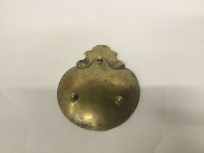 null ancien CENDRIER VIDE POCHE coquille en bronze doré 14,5 x 12