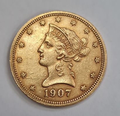USA, 10 Dollars or 1907 Philadelphie. (16,77...