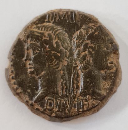 null Monnaie Romaine - NEMAUSUS - NÎMES - Dupondius COL NEM - A/Têtes adossées d'Agrippa...