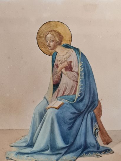 null D'après l'oeuvre de Fra Angelico (c.1395-1455) "L'Annonciation", techniques...