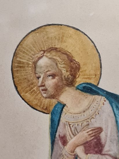 null D'après l'oeuvre de Fra Angelico (c.1395-1455) "L'Annonciation", techniques...