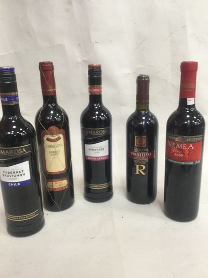 null lot 10 bouteilles vin étranger : 6 vins d'ITALIE IL ROCCOLO PRIMITIVO , 1 vin...