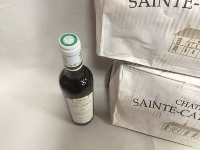 null 12 bouteilles de 50 cl CHÂTEAU SAINTE CATHERINE 1995 Bordeaux blanc sec