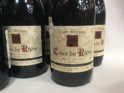 null 12 magnums CÔTE DU RHÔNE 2008 cuvée réservée