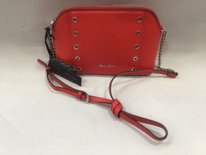 null Maria Carla, sac bandoulière en cuir rouge, ht. 16 cm