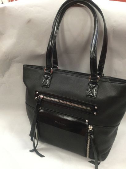 null Francinel, sac à mains en cuir de vachette porté épaule noir, ht. 28 cm