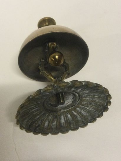 null Hotel counter bell, gilt bronze base, first half of the 20th century, H. 13...