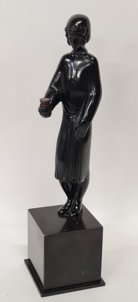 null Joseph CSAKY (1888-1971), LA SÉBILE, 1926, Bronze à patine noire, signé, cachet...