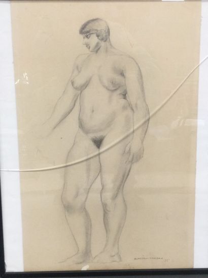 null Héran CHABAN (1887-1939), Femme dénudé, dessin à la mine de plomb, SBD et datée...