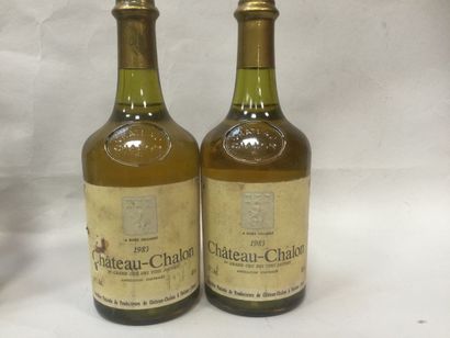 null Lot de 2 Bouteilles de Château CHALON FRUITIERE VINICOLE (Jura), blanc, 1983...