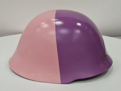 null TIS (XXth/XIXth artist), "PEACE OF ART" Collection, "YVES SAINT LAURENT" helmet,...