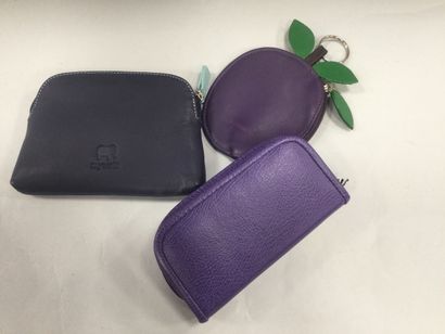 null Mywalit, ensemble porte clés, porte monnaie et trousse de manucure violet