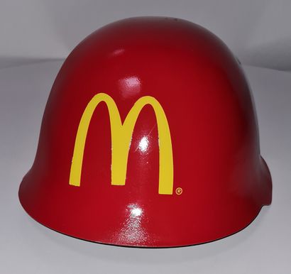 null TIS (XXth/XIXth artist), "PEACE OF ART" Collection, "MAC DONALD" helmet, reconditioned...