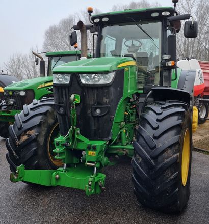 null Tracteur agricole JOHN DEERE 7290 R, 290 Ch., année 2015, 5450 heures moteur,...