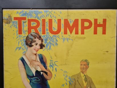 null Rare AFFICHE TRIUMPH début des année 30 figurant la "TRIUMPH Girl", affiche...