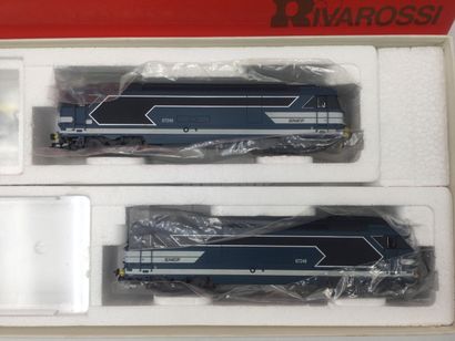 null RIVAROSSI, lot de deux Locomotives SNCF modèles BB67248 + BB67249, référence...
