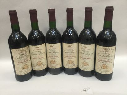 null 6 blles Château Cap de Magnet 2000, étiquettes légèrement usées