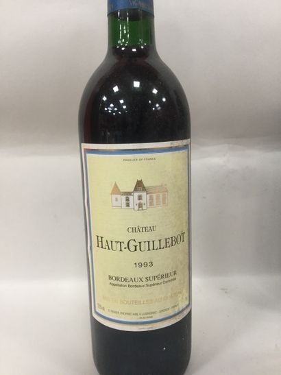null 11 Château Haut-Guillebot bordeaux supérieur 1993 (bas goulot et 3 haute ép...