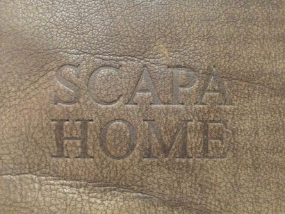 null Tapis en patchwork en cuir "Scapa home", Dim. 230 x 175 cm