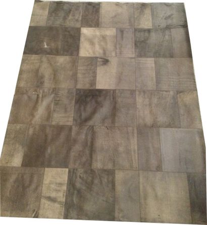 null Tapis en patchwork en cuir "Scapa home", Dim. 230 x 175 cm