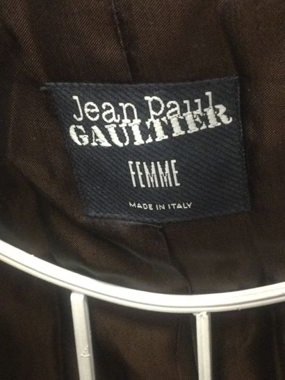 null Jean-Paul GAULTIER, Manteau de femme long type trench de couleur marron avec...