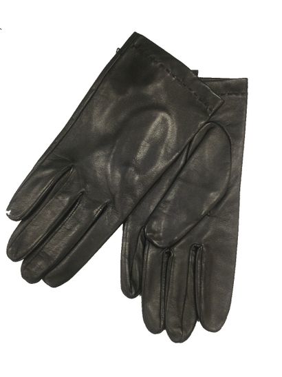 null Paire de gants en cuir noir, taille 9 1/2