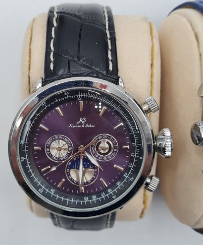 null KRONEN & SOHNE, Set of 3 men's watches, automatic movements, chronograph/calendar...