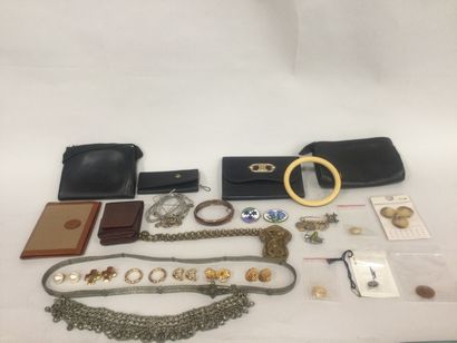 Lot of costume jewelry, wallets, pins and...