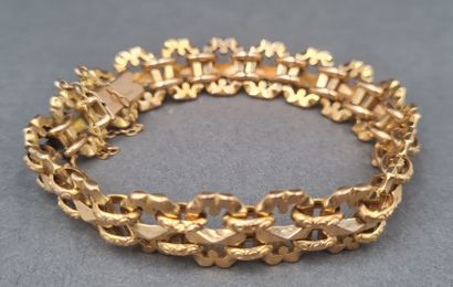 null BRACELET en or rose 18K 750/°°, Poids : 14,70 g (à charge de contrôle)