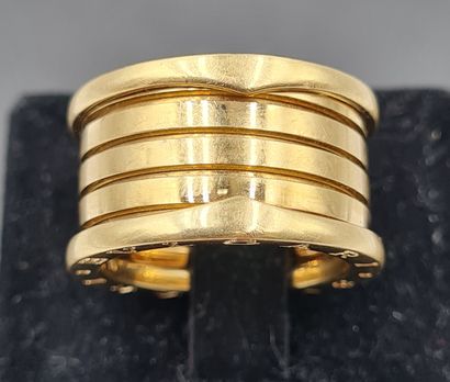  BULGARI, collection B. ZERO1, RING in 18K yellow gold 750/°° with scroll decoration....