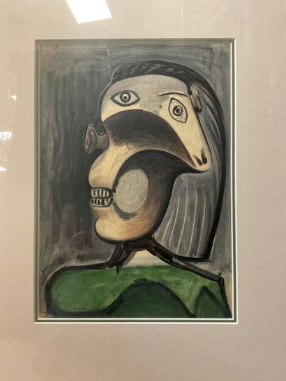 null Pablo Picasso (d'après) Portrait Dora Maar II, 1954, Lithographie, Éditions...