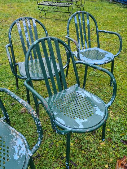 null Robert MALLET-STEVENS (1886-1945), Ensemble de 7 fauteuils modèle "TUBOR" en...