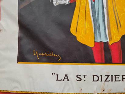null Rare AFFICHE originale pour la bière DU FORT-CARRE "La St-Dizier", dessin signé...